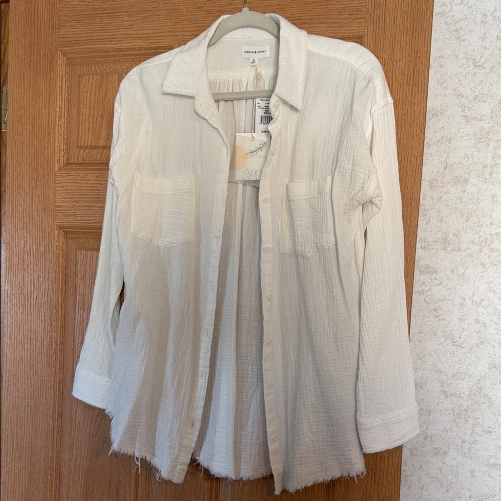 Thread & Supply White Button Down Shirt